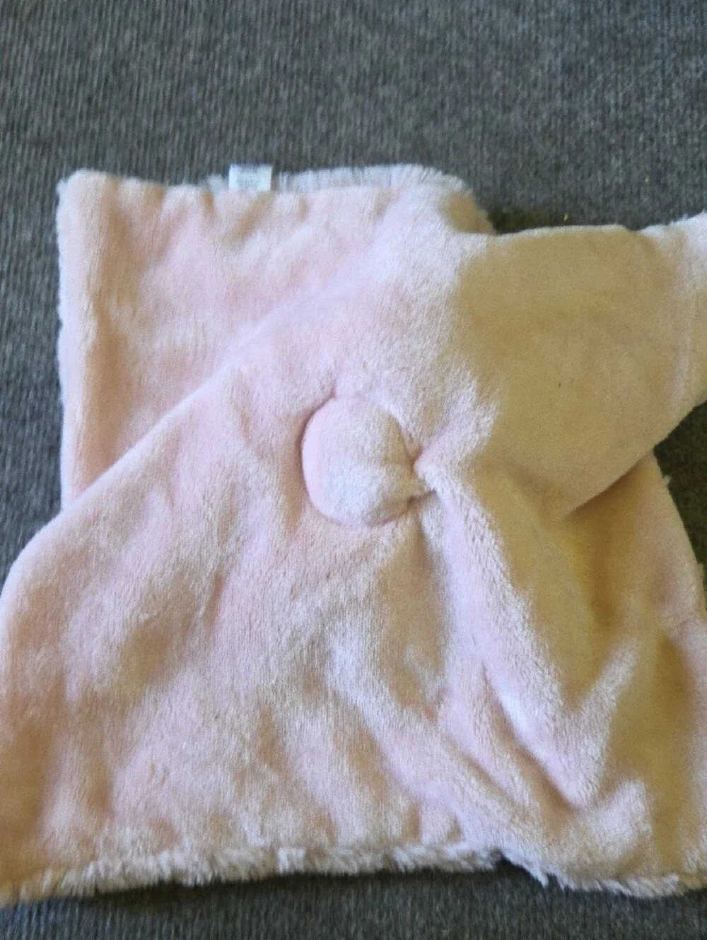 Oobles Plush Pink Elephant Lovey Blanket